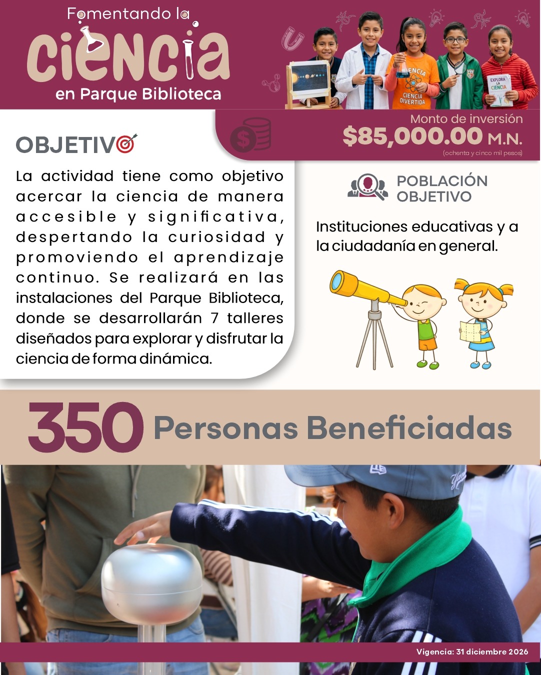 Fomentando la Ciencia en el Parque