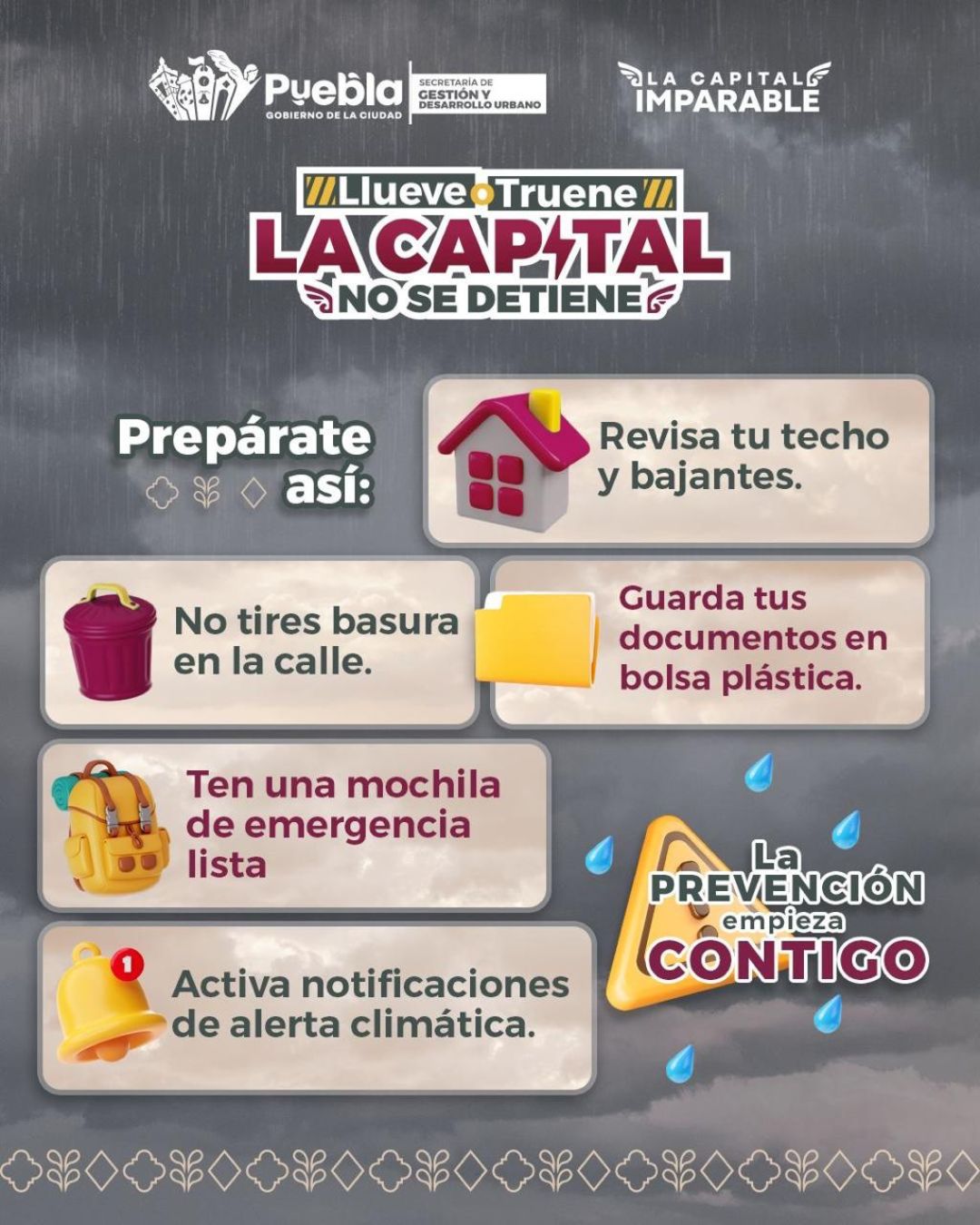 Prepárate ante las lluvias
