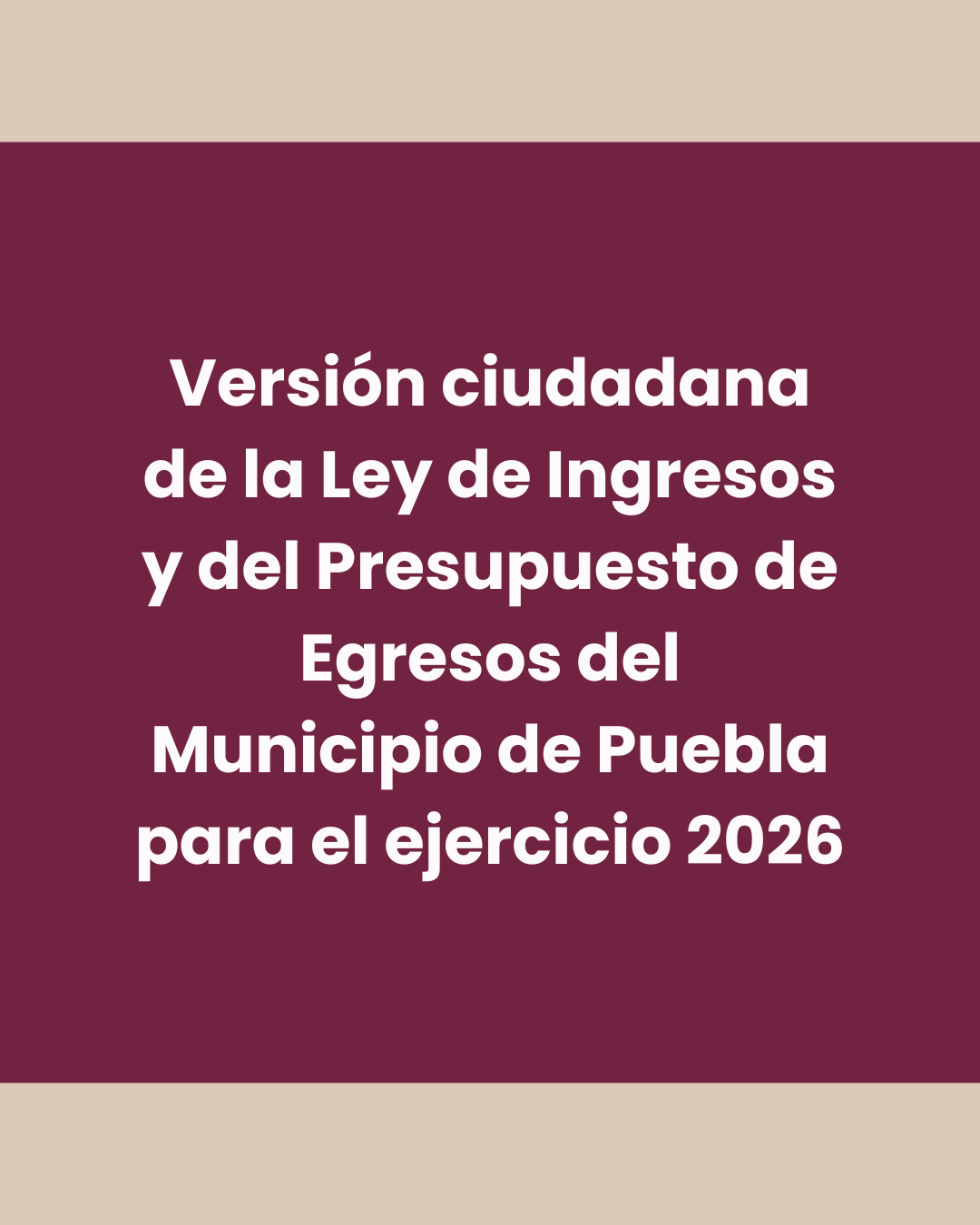 Versión ciudadana de la Ley de Ingresos